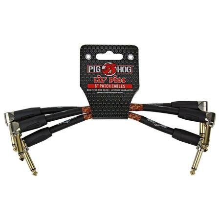 ACE PRODUCTS GROUP Lil Pigs Vintage 6 in. Patch Cables, Western Plaid, 3PK PHLIL6CP